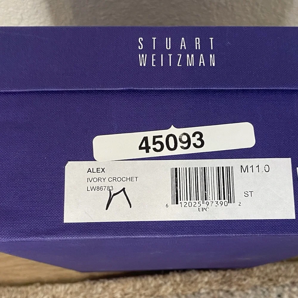 Stuart Weitzman Cream Braided Espadrille Wedge Sandals - Picture 2 of 6